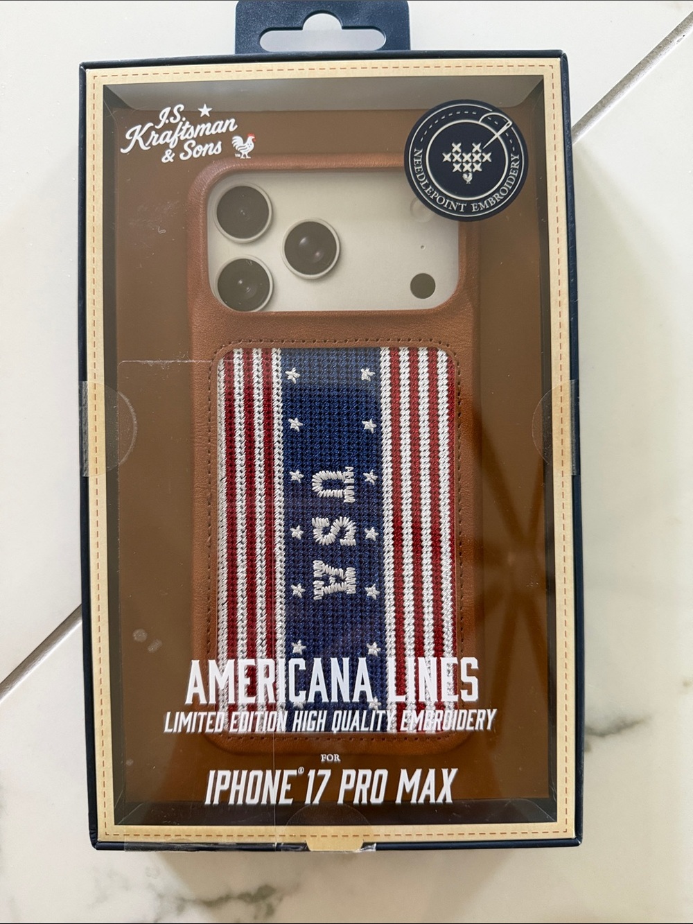 Brown Americana Lines iPhone 17 Pro Max Case
